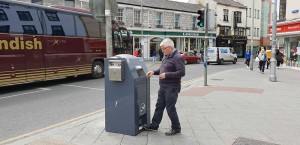 PEL120SSB - SolarStreetBin in use in Eyre Square Galway