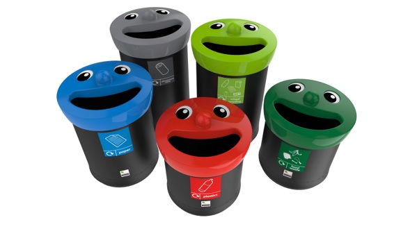 Recycling bin Smiley