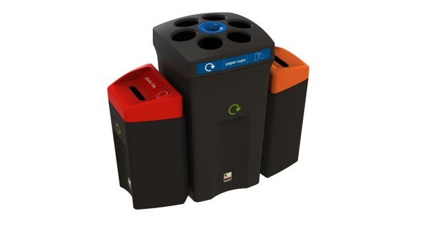 Recycling bin Envirobin HUB with 3 streams